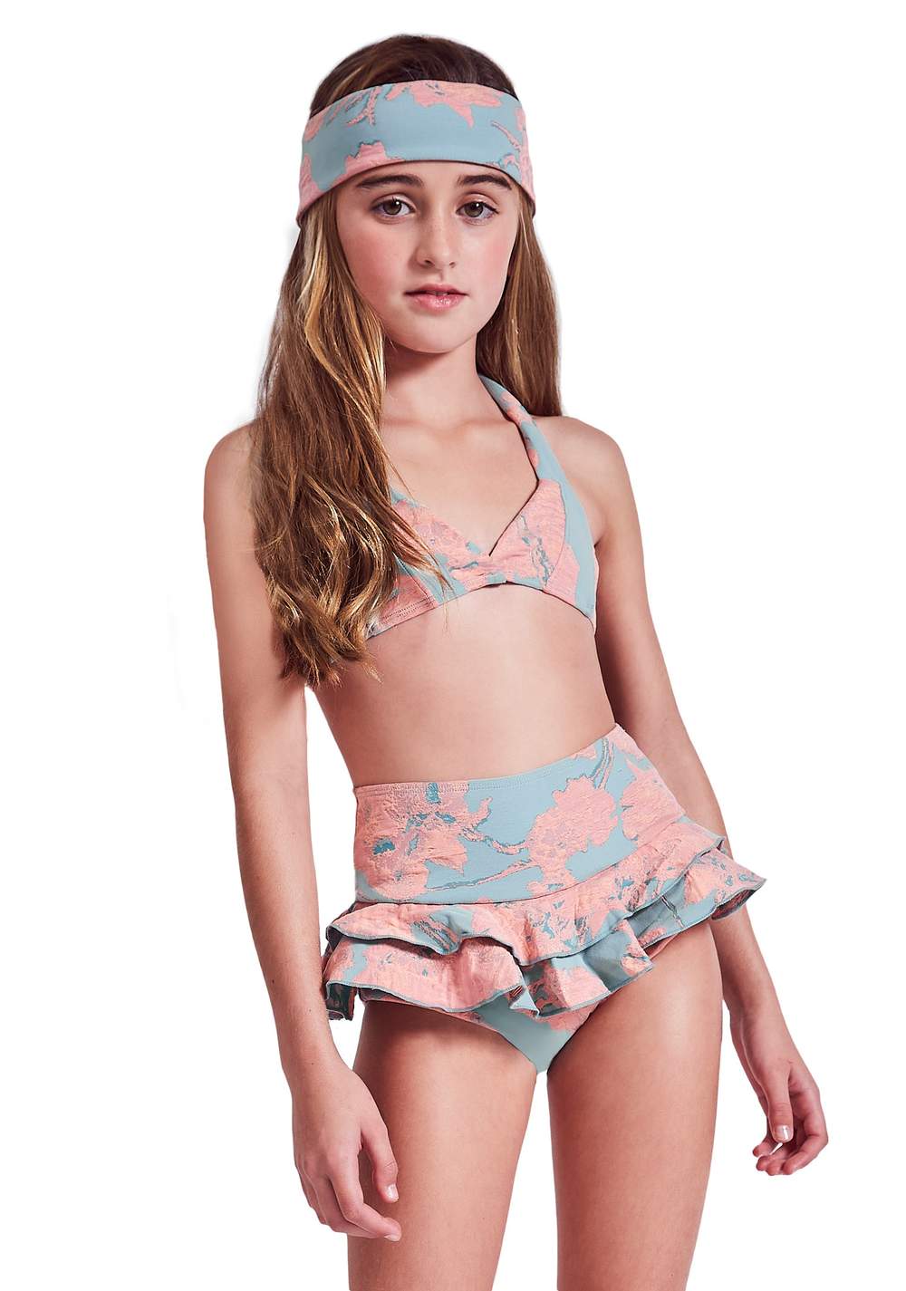 mika s models Mika Set - Blue & Pink Floral – Kaimana Leisurewear